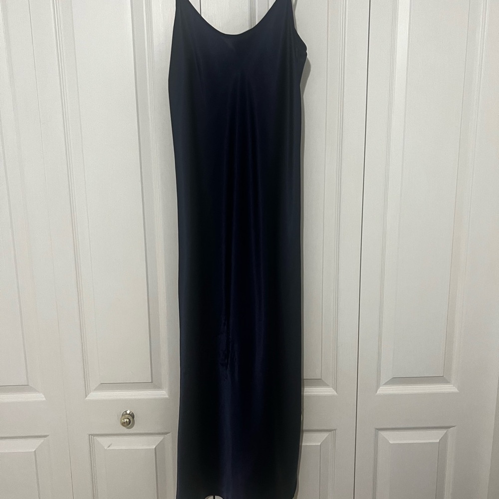 Vanity Fair Midnight Blue Satin Slip Dress